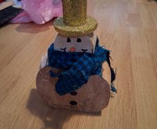 wooden snowman