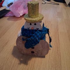 wooden snowman