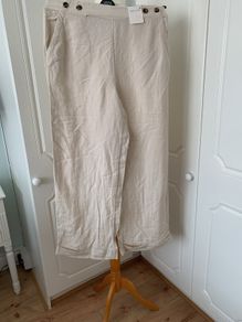 New Per Una linen trousers, size 14