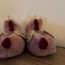 Fluffy Pink Unicorn Slippers Very Good Condition Image 3