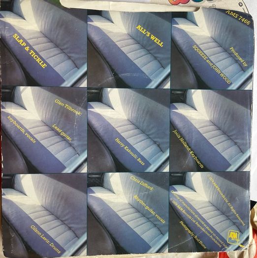 Squeeze slap and tickle limited edition red vinyl record in picture sleeve in vg+ condition