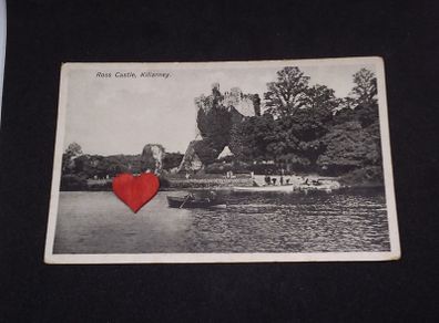 Ireland Postcard : Ross Castle , Killarney , Co. Kerry - Black and White Postcard - 1920s