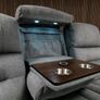Titan 3+2 Electric Grey Fabric Recliner Sofa Set Image 8