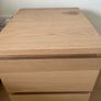 2 IKEA MALM Bedside Tables White Stained Oak Veneer Like New Image 4