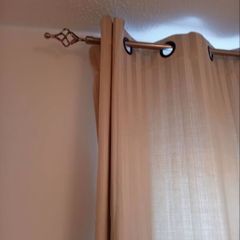 Curtains beige striped 225cm x 230cm