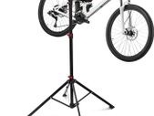 Bicycle Stand with Tool Storage, for Bike Maintenance & Folding and Adjustable, w 4 Legs, Steel, Black