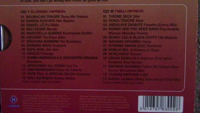 Bar Africa: Classic & New African Flavours, Double CD