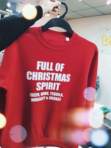 Funny Christmas jumper full of Christmas spirit