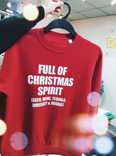 Funny Christmas jumper full of Christmas spirit
