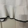 White blazer with black and pearl trim, size M Image 7