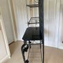 Black wrought iron with black marble shelving Image 2