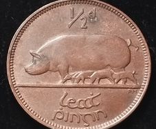 #167 - Ireland - 1928 - Half Penny - AU - KM.2