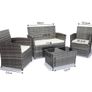 Lakeside 4 Seater Garden Furniture Set with Table Image 5
