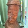 Large Wooden Head Sculpture Image 3