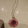 Murano glass style pendant on silver, chain Image 2