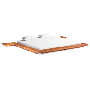Japanese Futon Bed Frame Solid Acacia Wood 200x200 cm