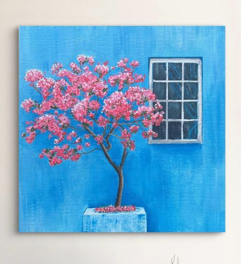 Original acrylic painting on canvas board