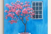 Original acrylic painting on canvas board