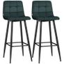Bar stool set of 2, modern design, soft seat, steel frame Image 5