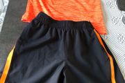 Boys under armour top and shorts age 5/6