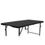 Rectangle Folding Trestle Table - 120cm (4ft) - Black - Height Adjustable Outdoor Folding Table for Picnic, BBQ, Garden, Camping, Wedding Image 3