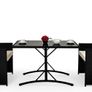 Poly rattan Balcony Cube Set, 7-cm thick cushions, 2 Chairs & 1 Table, 3-piece Garden Furniture Set Image 2