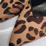 KAREN MILLEN Ella Leather Leopard Print High Heels Sz 7 (Fit 7-7.5UK) - Rrp 175 (New) Image 4