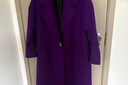 New Zara oversized wool mix coat in deep purple