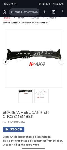 Toyota Hilux Spare Wheel Carrier Crossmember