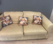 2 seater & 3 seater sofa bed  leather couch