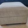 Beige Fabric Footstool, EZ living Image 2