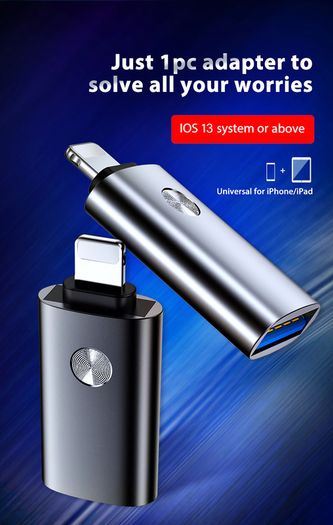 !ACCEZZ Apple OTG Lightning (Male) to USB Type-A (Female) Adapter/Convertor (Brand New/Warranty)