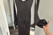 Black sequin debs dress