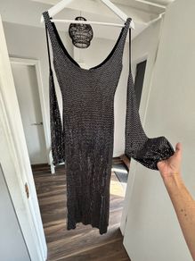 Black sequin debs dress