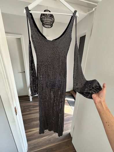 Black sequin debs dress