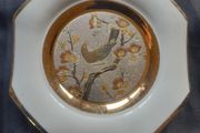 Old Chokin Japanese Plate 24 karat gold gilded trim Made in Japan Postage Available