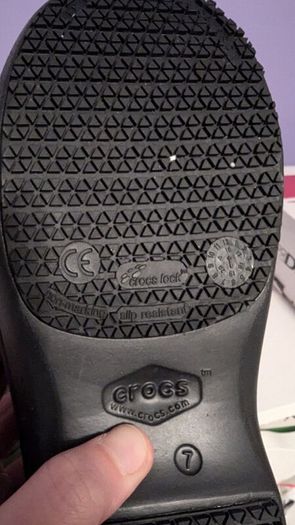 work slip on crocs size 4-5 black