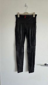 Medium, Spanx Woman's Faux Leather Moto Leggings