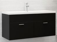 main image for ad Sink Cabinet with Built-in Basin Black Chipboard