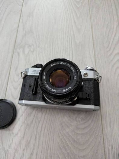 Canon AE-1 Program + Canon FD 50mm f/1.8 Lens  Vintage 35mm Film Camera |