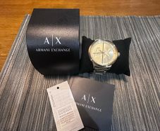 Armani Exchange mens gold watch