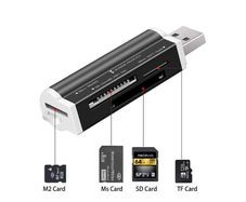 Multi Memory Card Reader Adapter for Micro SD SDHC TF M2