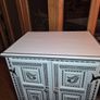 Bone Inlay Stenciled Cabinet Image 4