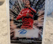 2025-26 Topps Chrome UCC Rio Ngumoha Rookie Black Lazer Auto Liverpool RC Mint