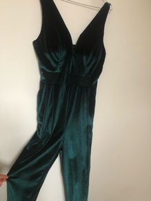 Gorgeous WalG velvet jumpsuit size L/12 Christmas party
