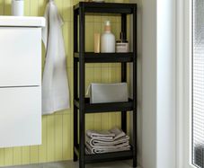 Black shelves