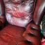 leather suite in burgandy Image 5