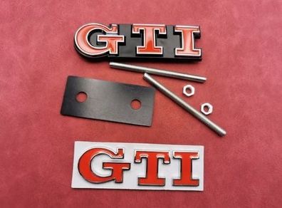 GTI Badge Grill & Boot Badge Set Golf Polo MK2 MK3 MK5 MK6 MK7
