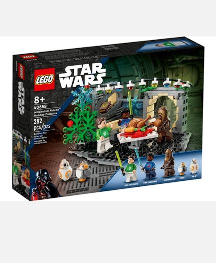 Retired Christmas Lego 40658 Star Wars Millennium Falcon Holiday Diorama