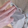 silver bag clutch new with rhinestone Image 5